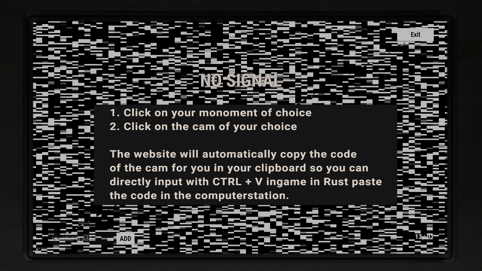 CCTV feed display - Click an item to view